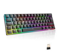 Empire Gaming - Nuevo 2024 - Teclado inalámbrico para Juegos K246 Compacto TKL 65% WiFi Tipo-C - Conmutadores mecánicos MX-Red (DE-QWERTZ) - para PC/PS4/PS5/Xbox - RGB 22 Efectos - 62 Teclas