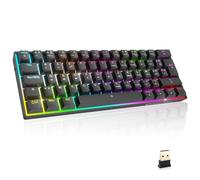Empire Gaming - Nuevo 2025 - K246 Teclado inalámbrico Compacto TKL 65% WiFi Tipo-C - Conmutadores mecánicos MX Red (FR-AZERTY) - para PC/PS4/PS5/Xbox - Retroiluminación RGB - 62 Teclas