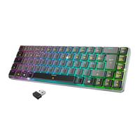 Empire Gaming RF241 - Teclado mecánico compacto inalámbrico recargable FR(AZERTY), triple modo (2,4 GHz, Bluetooth, USB-C), 69 teclas MX Red, RGB, NKRO, compatible con PC, Mac y consolas