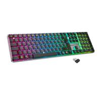 Empire GAMING RF243 - Kabelose Mechanische Gaming-Tastatur Wiederaufladbar DE (QWERTZ), 2,4 GHz/Bluetooth/USB-C, 111 Tasten MX Red, RGB, NKRO, Kompatibel mit PC, Mac & Konsolen