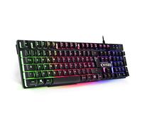 Empire Gaming - Tastiera Gaming K300 QWERTY Italiana -105 Tasti Semimeccanica -Retroilluminazione LED RGB -19 Keys Anti-ghosting -12 Scorciatoie multimediali - USB con Filo