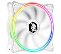 EMPIRE GAMING - Ventilador de Caja PC Gamer 1x120 MM - Flujo de aire elevado - RGB Direccionable LED PWM 3 Pines 5 V - Dual Loop - Silencioso - Refrigeración 12 CM - Blanco