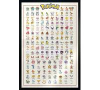 Empire - Póster enmarcado (61 x 91,5 cm), diseño de Pokemon Kanto Region 001-151