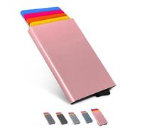 Empire - Tarjetero para mujer, tarjetero para mujer, bloqueo RFID/NFC, cartera pequeña para hombres, cartera delgada, cartera minimalista para hombre, rosa brillante, Pink, Carry-On-10cm, Moderno