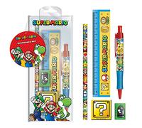 empireposter Super Mario - Set de 4 colores para papelería (bolígrafos, regla, borrador)