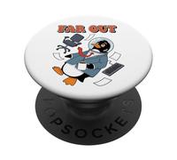 Empleado de Oficina de Dreamy Penguin Lejos y Fuera Motivación PopSockets PopGrip Adhesivo