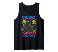 Empleado del Mes en The Dad Fart Factory Dad Joke Camiseta sin Mangas