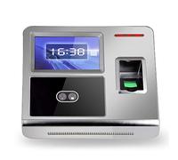 Empleado la máquina de sesión facial huellas dactilares contraseña en el salario del registrador DC 12V atención reconocimiento de control horario de los empleados