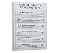 Employee Bathroom Conduct Poster for Office Clinic Breakroom Walls