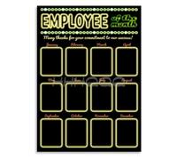 Employee of Month Stars Award Display Board Poster