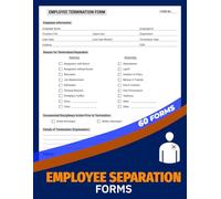Employee Separation Forms: Staff Termination Report Sheets for Supervisors & Human Resource Representatives | 60 Forms, 120 Single-Sided Pages
