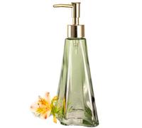 EMPO Dispensador de Jabón de Vidrio Elegante Vintage, Botella de Jabón Líquido/Desinfectante/Champú con Pompa, Decoración Rústica de Granja, Dispensador de Jabón de Manos, Accesorios de Baño