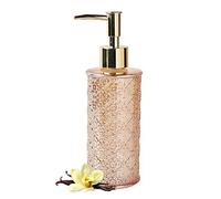 EMPO Dispensador de loción de jabón líquido de Vidrio Estilo Retro, con Bomba de plástico ABS, dispensadores de loción para Cocina, baño (ámbar)