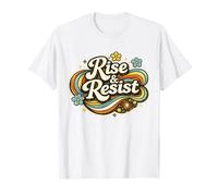 Empoderamiento Feminista Rise Resist Women History Month Retro Camiseta