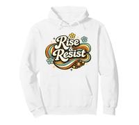Empoderamiento Feminista Rise Resist Women History Month Retro Sudadera con Capucha