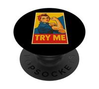 Empoderamiento Pruébeme para Mujeres, subestimarme eso será Divertido PopSockets PopGrip Adhesivo