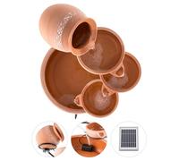 Blumfeldt Empoli Fuente en cascada Terracota 5 niveles 200l/h Solar 2W LED