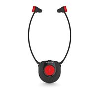 Emporia Auriculares inalámbricos para TV, con estación de Carga, Ideales para Personas Mayores, cómodos y Sencillos, fáciles de Usar, compatibles con Todos los Dispositivos de TV, Color Negro y Rojo