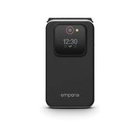Emporia JOY-LTE - Teléfono celular 4G para personas mayores, alto volumen, pantalla a color de 2.8», 3 botones de llamada rápida, botones grandes, base de carga, cámara de 2 Mpx, negro (Italia)