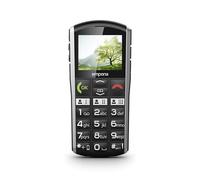 Emporia Simplicity - Teléfono móvil para Personas Mayores, Color Negro | Sin contrato, botón de llamada de emergencia, pantalla de 2 pulgadas
