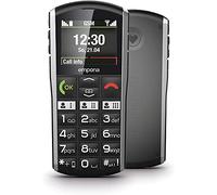 Emporia Simplicity - Teléfono móvil para Personas Mayores, Volumen Alto, Pantalla de 2 Pulgadas a Color, Teclas Grandes, botón SOS, Base de Carga, M4/T4 Compatible con los audífonos, Negro (Italia)