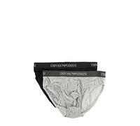 Emporio Armani 111321CC722, Calzoncillos Slip Hombre, pack de 2, Multicolor (Marine/Grigio Melang 15935), M