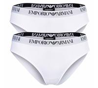 Emporio Armani Woman'S Essential Cotton - Paquete de 2 Calzoncillos para Mujer, Color Blanco, Talla XS, Blanco/Blanco, XS