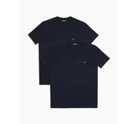 EMPORIO ARMANI 2-Pack Crew Neck T-Shirt Camiseta, Armani Azul/Armani Bl, L/XXL para Hombre