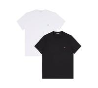 EMPORIO ARMANI 2-Pack Crew Neck T-Shirt Camiseta, Blanco y Negro, L Hombres