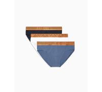 EMPORIO ARMANI 3-Pack Brief Calzoncillos, Bianco/Vin Ind/Arman, L para Hombre