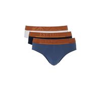 EMPORIO ARMANI 3-Pack Brief Calzoncillos, Bianco/Vin Ind/Arman, L para Hombre