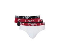 EMPORIO ARMANI 3-Pack Brief Ropa Interior, Blanco, Negro (Wht/Scooter/Blk), XL para Hombre