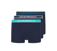 EMPORIO ARMANI 3-Pack Trunk Bañadores Ajustados para Hombre, Armani BLU/Armani BL, S
