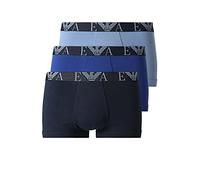 Emporio Armani 3-Pack Trunk Bold Monogram, Bañador para Hombre, Azul (Marin/Mazar/Infinity), XL