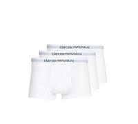 Emporio Armani 3-pack Trunk Pure Cotton, Calzoncillos Hombre, Blanco (White/White/White), S