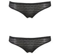 Emporio Armani All Over Logo Mesh 2-Pack Brief Ropa Interior, Nero, L De Las Mujeres