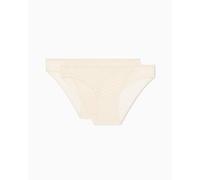 Emporio Armani Allover Eagle - Paquete de 2 Calzoncillos de Malla para Mujer, Color Blanco, Talla L, Blanco, L