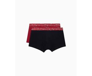 Emporio Armani Allover Shiny Logoband - Paquete de 2 Calzoncillos para Hombre, Color Negro, Talla XL, Negro, XL