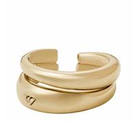 Emporio Armani Anillo de latón dorado para mujer, EGS31937105.5, Latón, Sin piedras preciosas, Oro Rubio