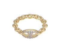 Emporio Armani Anillo de latón dorado para mujer, EGS32717108