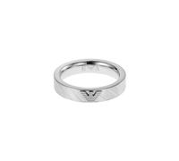 Emporio Armani Anillo Para Hombre Esencial, Longitud: 26mm, Ancho: 26mm Anillo De Acero Inoxidable Plateado, EGS2924040