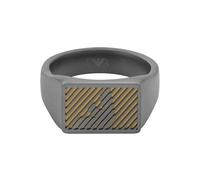 Emporio Armani Anillos de sello de acero inoxidable para hombre