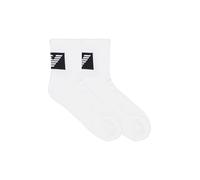 Emporio Armani Basic Sponge 2-Pack Ankle Socks Paquete de 2 Calcetines, Blanco, Altoa única para Hombre