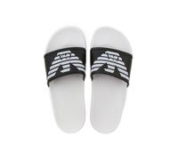Emporio Armani Beachwear Unisex Slip-on Chanclas blanco y negro 40