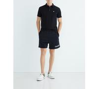 Emporio Armani Bermuda de hombre en felpa con logo bordado en cursiva. Azul marino XL