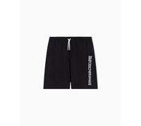 EMPORIO ARMANI Bermudas con Logotipo Bordado para Hombre, Color Negro, Talla L
