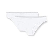 Emporio Armani Bi-Pack Brief Iconic Logoband Ropa Interior, White/White, M 2 para Mujer