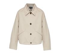 Emporio Armani - Blusón de Gabardina de Algodón Pima - Jackets - Mujer - Beige - M -
