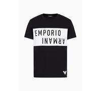 Emporio Armani Bold Logo Crew Neck T-Shirt Hombre, Multicolor (Black/White), S