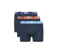 Emporio Armani Bold Monogram 3-Pack Boxer, Boxers de los Hombres, Marine/Marine/Marine,